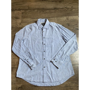 Mens Joseph Abboud Slim Fit 100% Cotton Long Sleeve Button Up Shirt‎ Size L